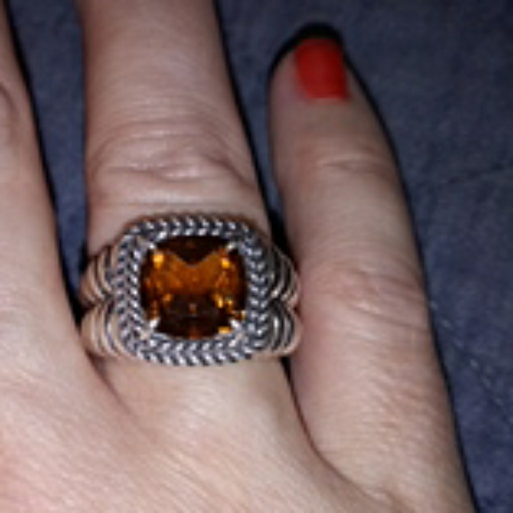 JAI Sterling & Cognac Ring